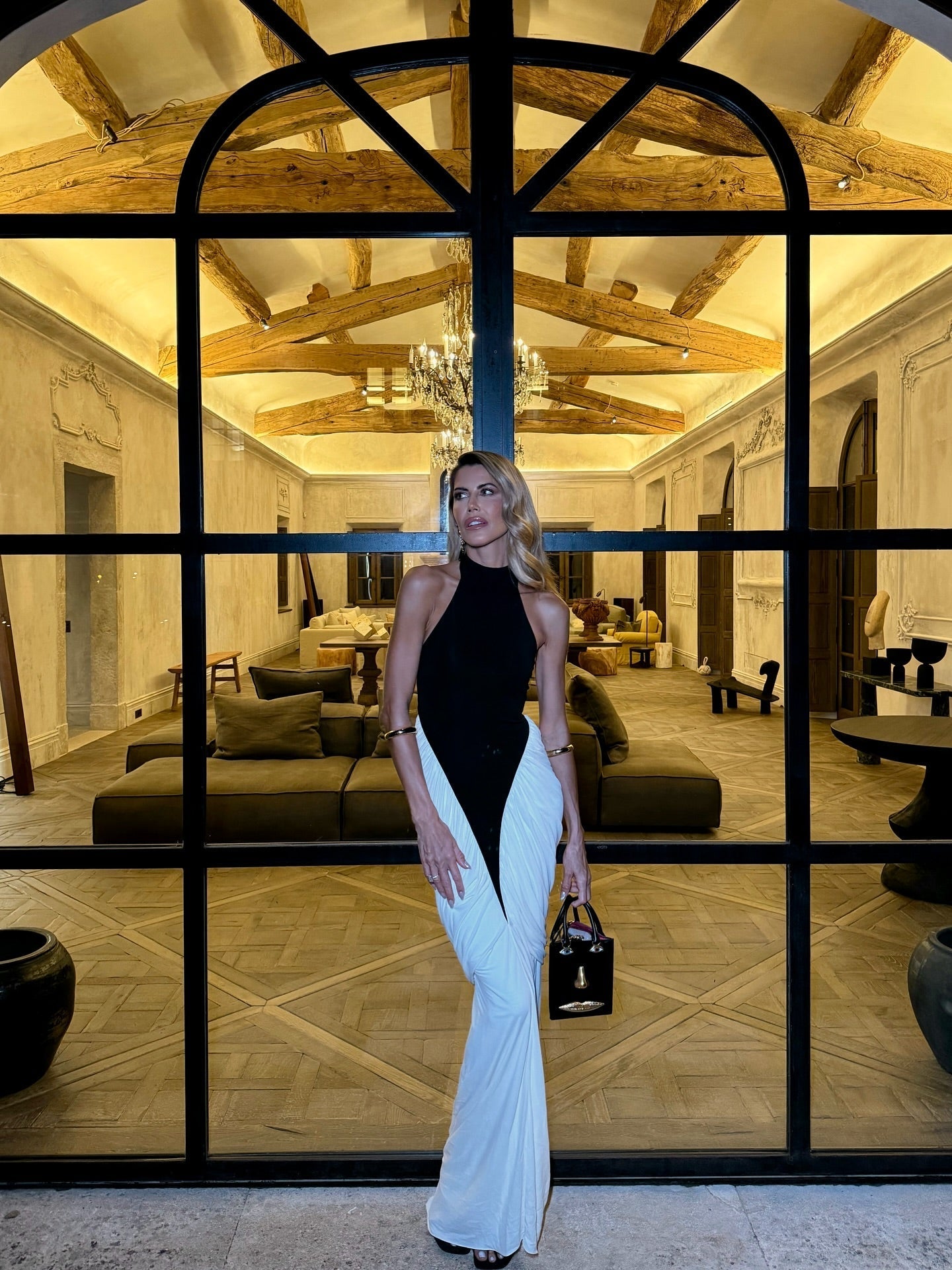 Women's Sleeveless Backless Ruched Bodycon Maxi Dress