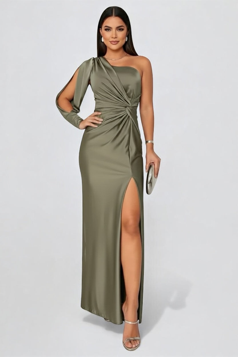 Izabela | One-Shoulder Elegant Evening Maxi Dress
