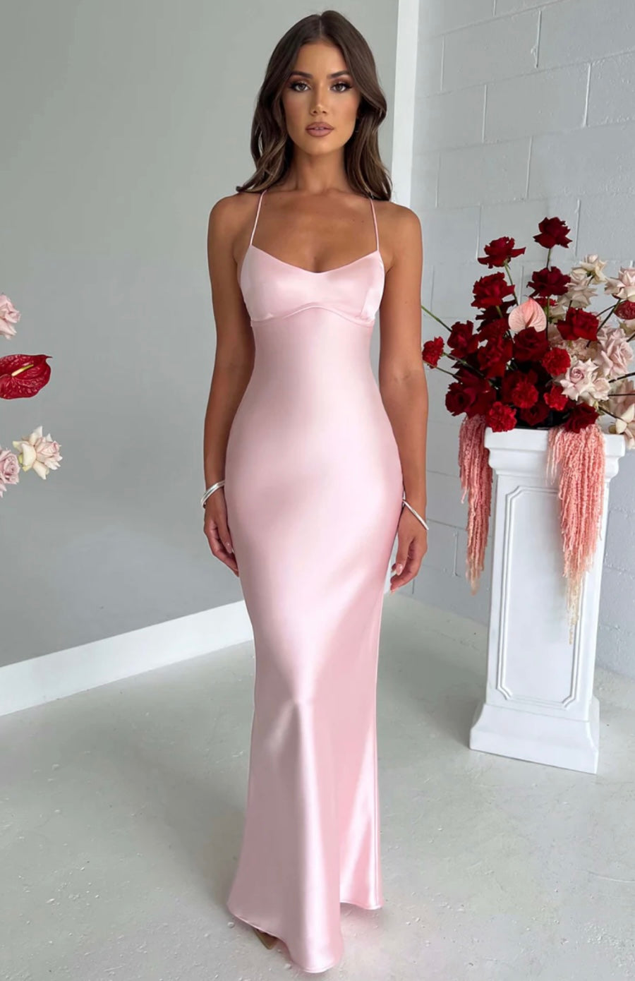 Macie | Fluid Body-Skimming Fit Sweetheart Maxi Gown