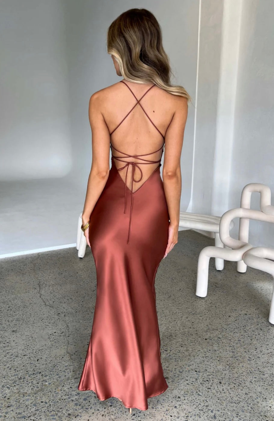 Macie | Fluid Body-Skimming Fit Sweetheart Maxi Gown