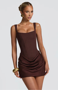 Lillian | Sculpted Crepe Corset Tailored Mini Dress