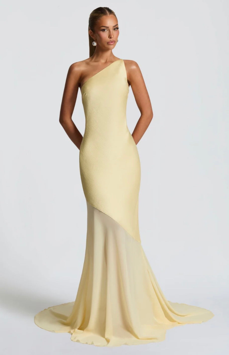 Megan | Layered Fluid Sculpted Bias-Cut Maxi Dress