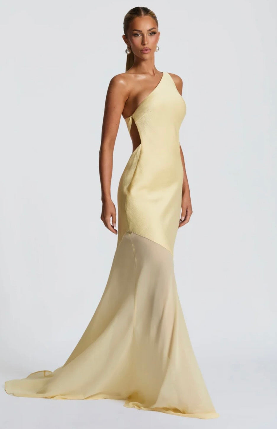 Megan | Layered Fluid Sculpted Bias-Cut Maxi Dress