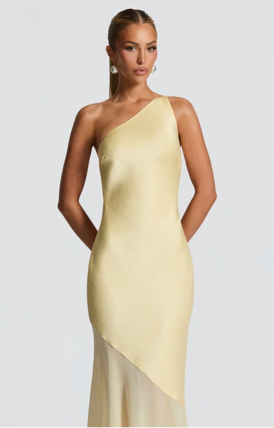 Megan | Layered Fluid Sculpted Bias-Cut Maxi Dress