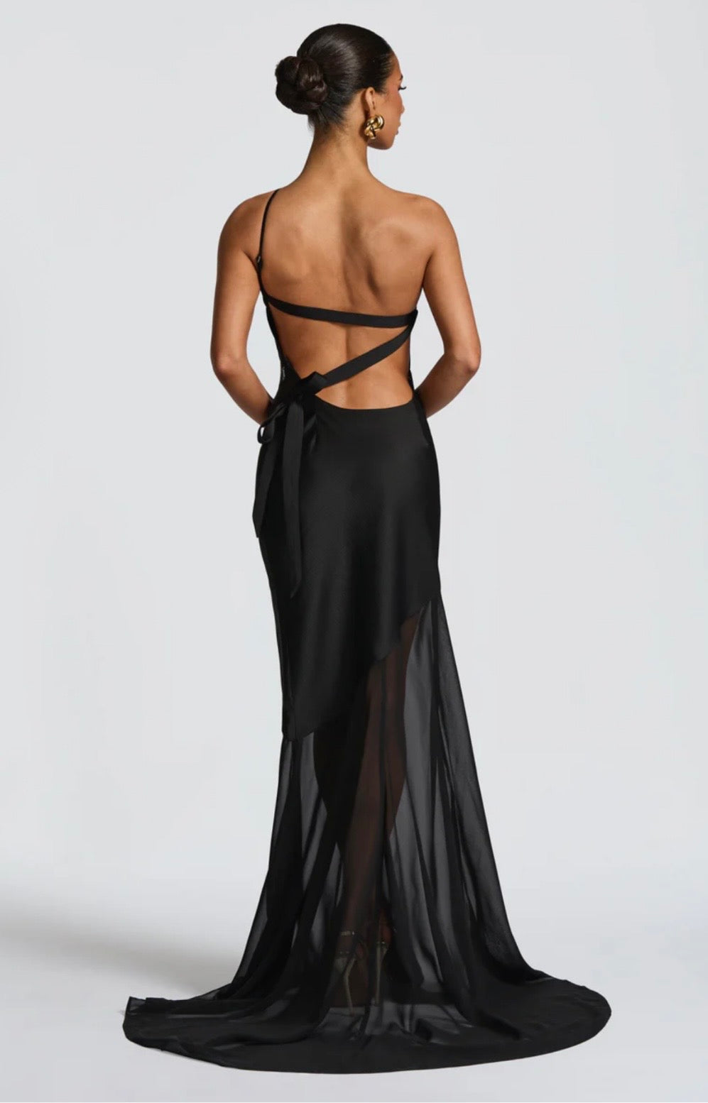 Megan | Layered Fluid Sculpted Bias-Cut Maxi Dress