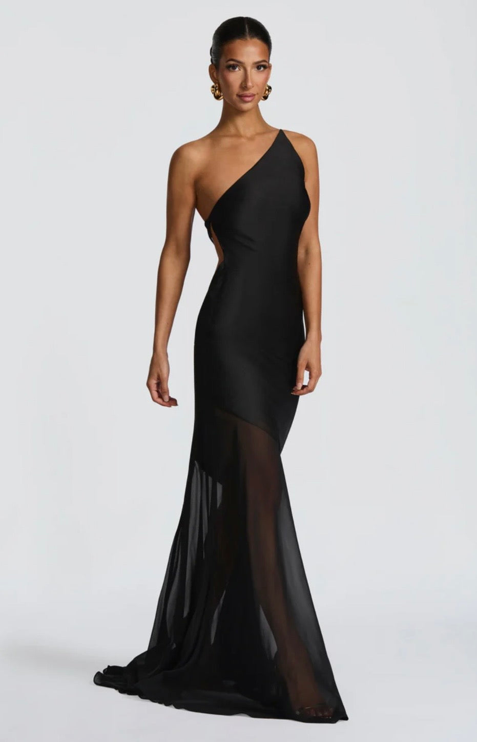 Megan | Layered Fluid Sculpted Bias-Cut Maxi Dress
