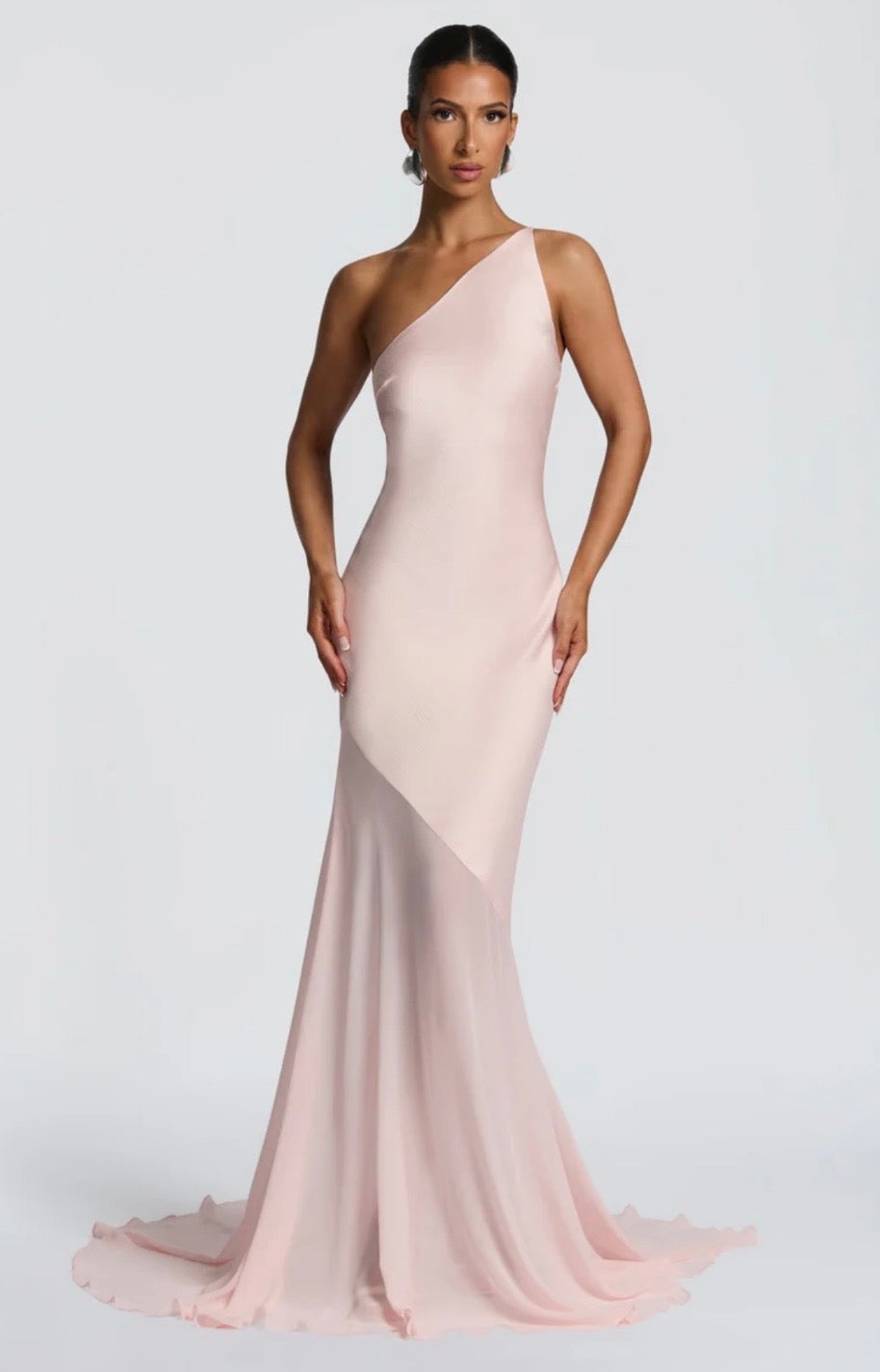 Megan | Layered Fluid Sculpted Bias-Cut Maxi Dress