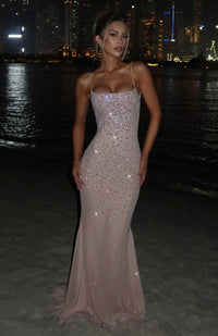Luminara | Shimmering Refined Opulence Sculpted Maxi Dress