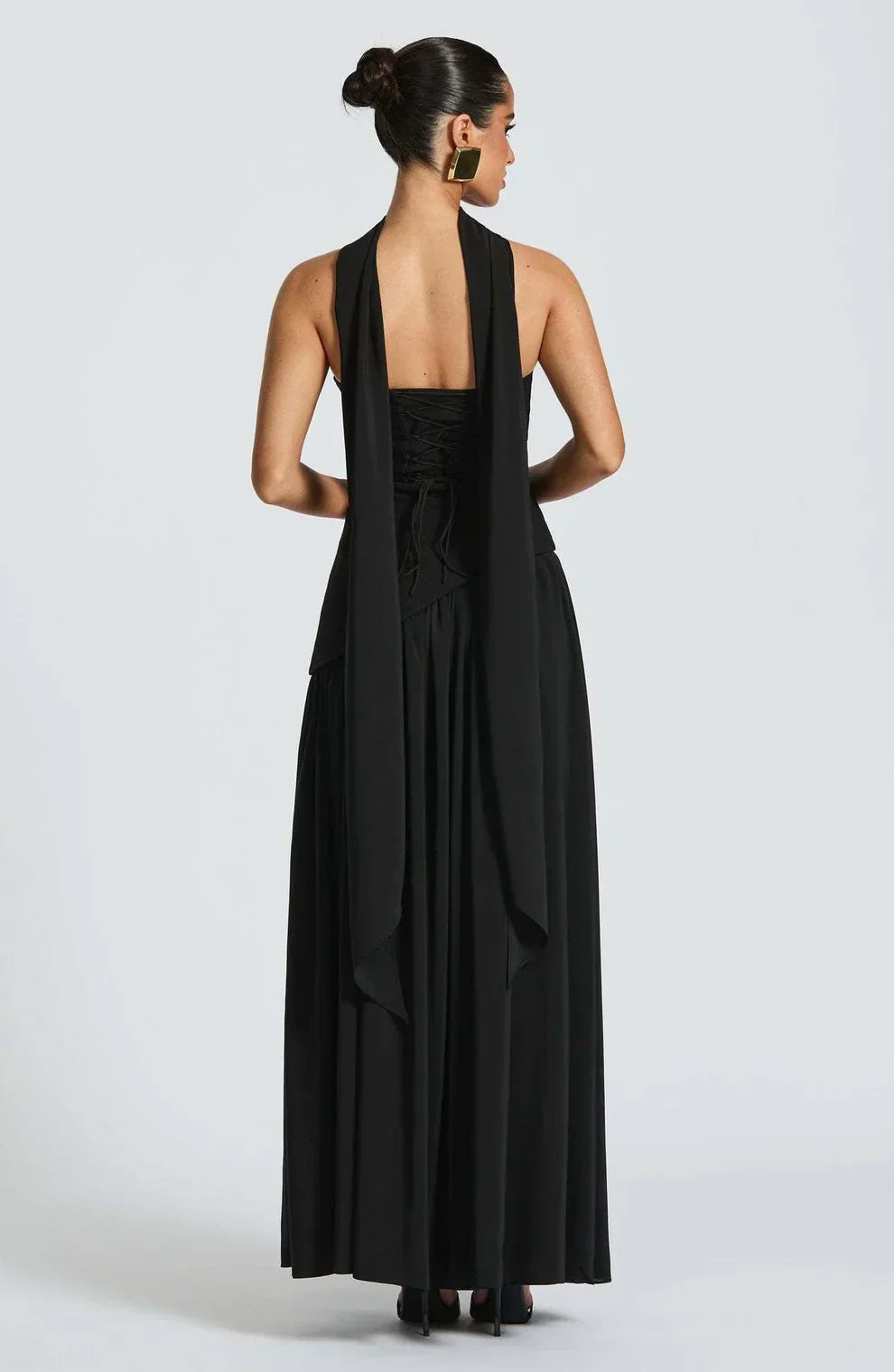 Donna | Asymmetrical Strapless Sculpted Maxi Dress