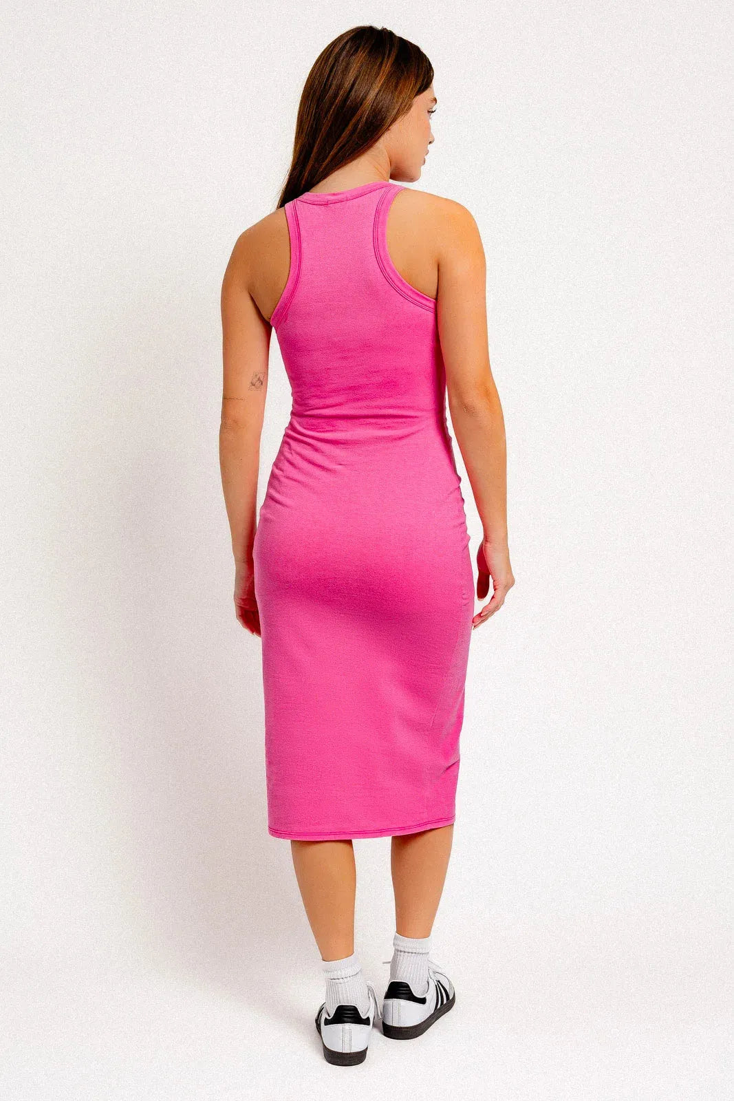 Claire | Comfort Fit Versatile Sleeveless Crew Neck Tank Top Midi Dress