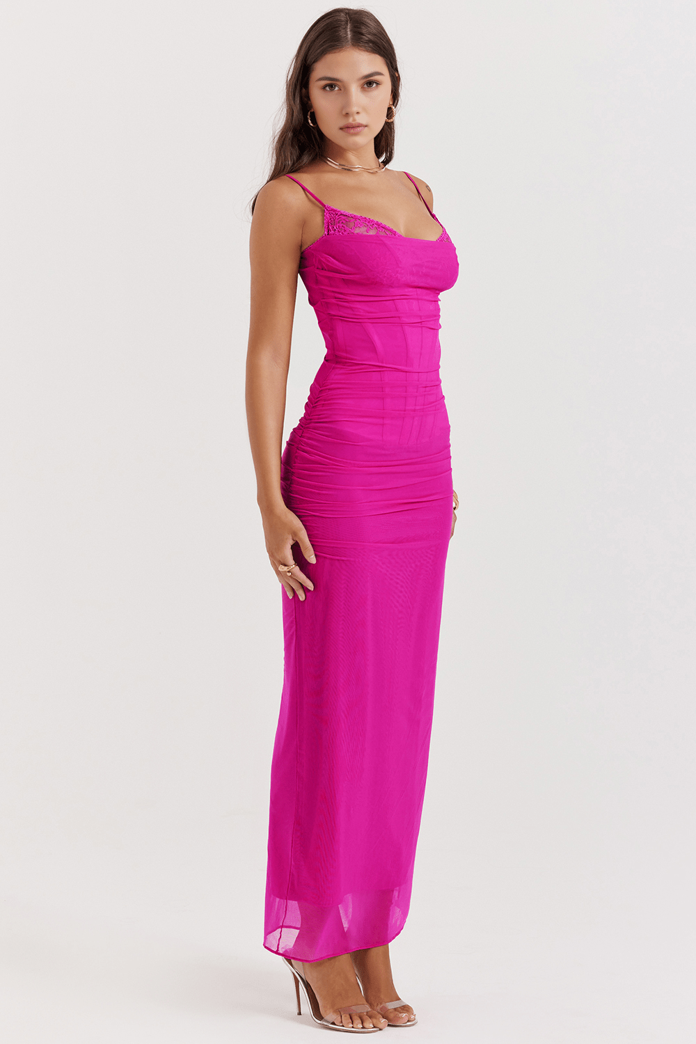 Larissa Women’s Maxi Dress | Draped Festive Gown & Stylish Workwear