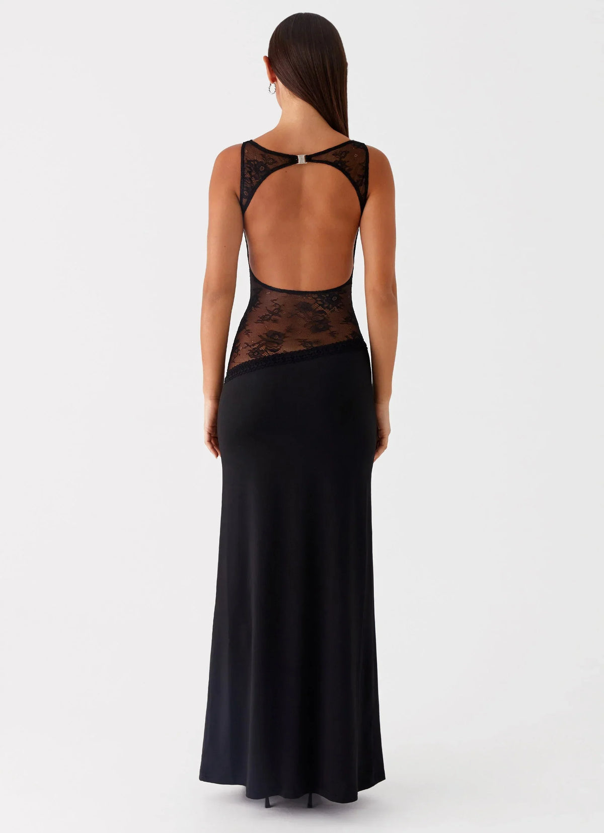 Lucinda | Open Back Lace Panel Maxi Dress