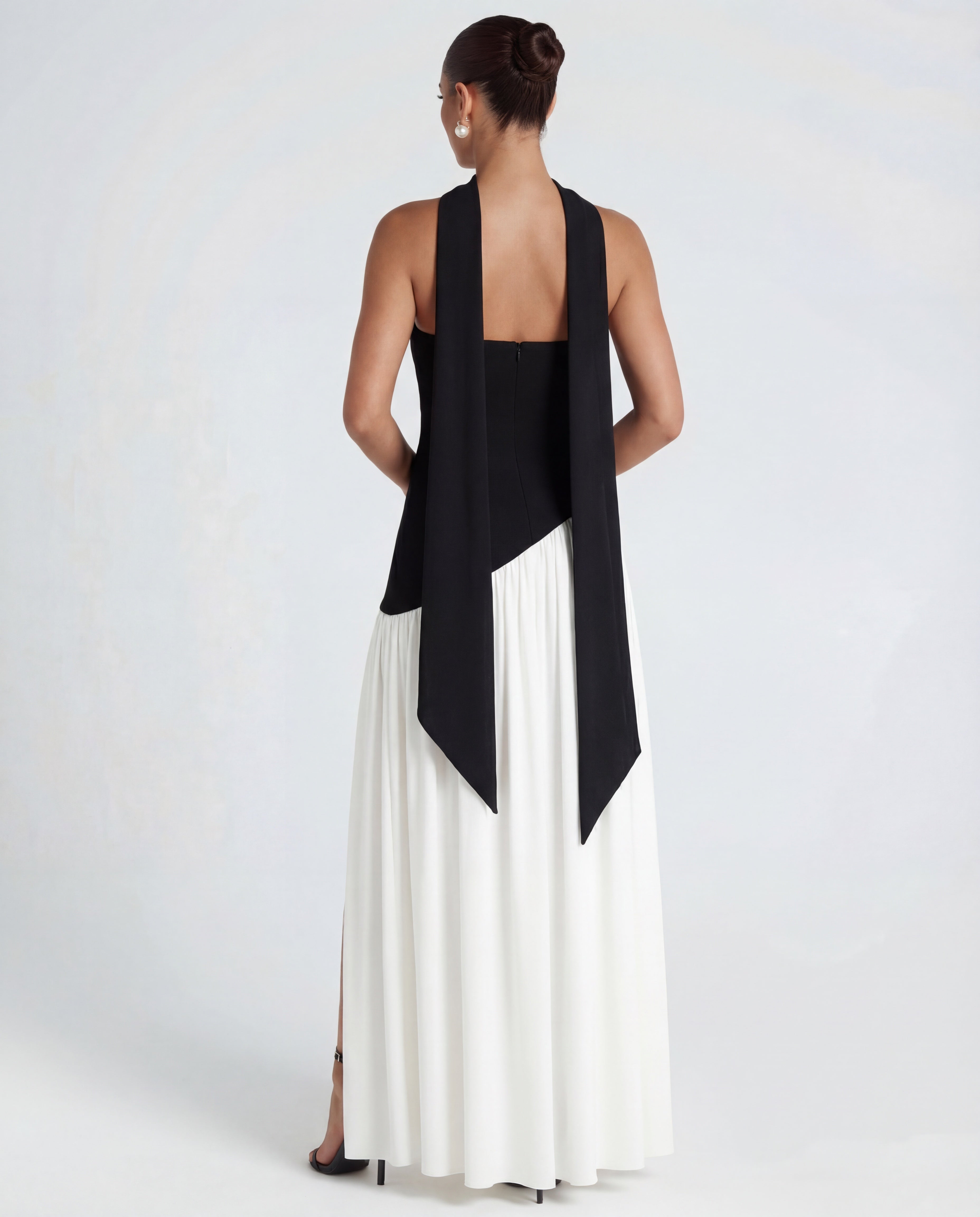 Aveline | Strapless Maxi Dress Thigh-High Split