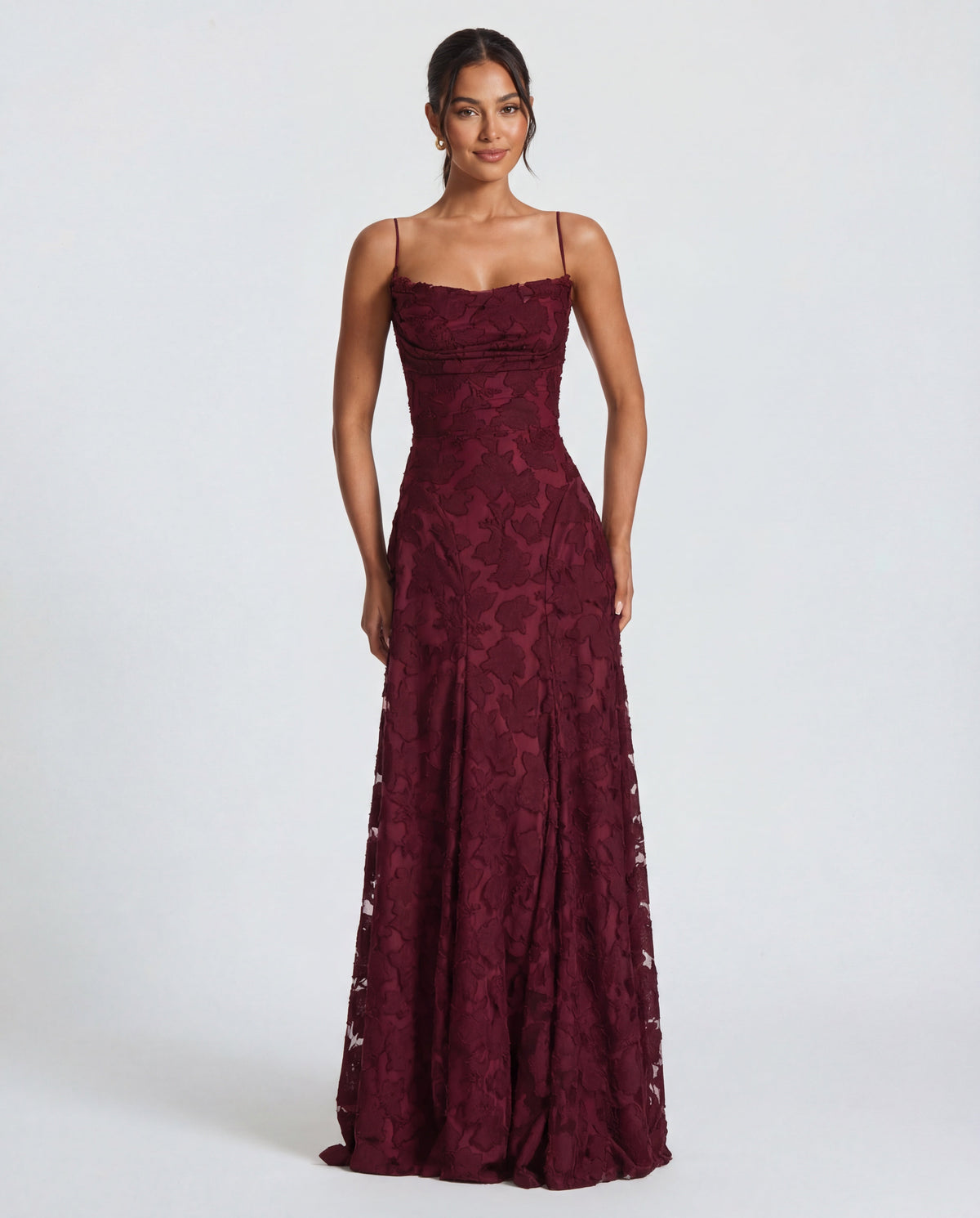 Wynn | Floral Burnout Jersey Maxi Dress