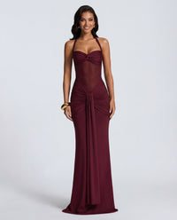 Rosabella |  Radiant Yellow Halter Neck Ruched Maxi Dress
