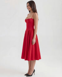 Amaria | Underwired Sweetheart Neckline Corset Midi Dress