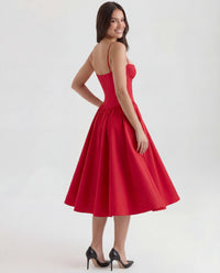 Amaria | Underwired Sweetheart Neckline Corset Midi Dress