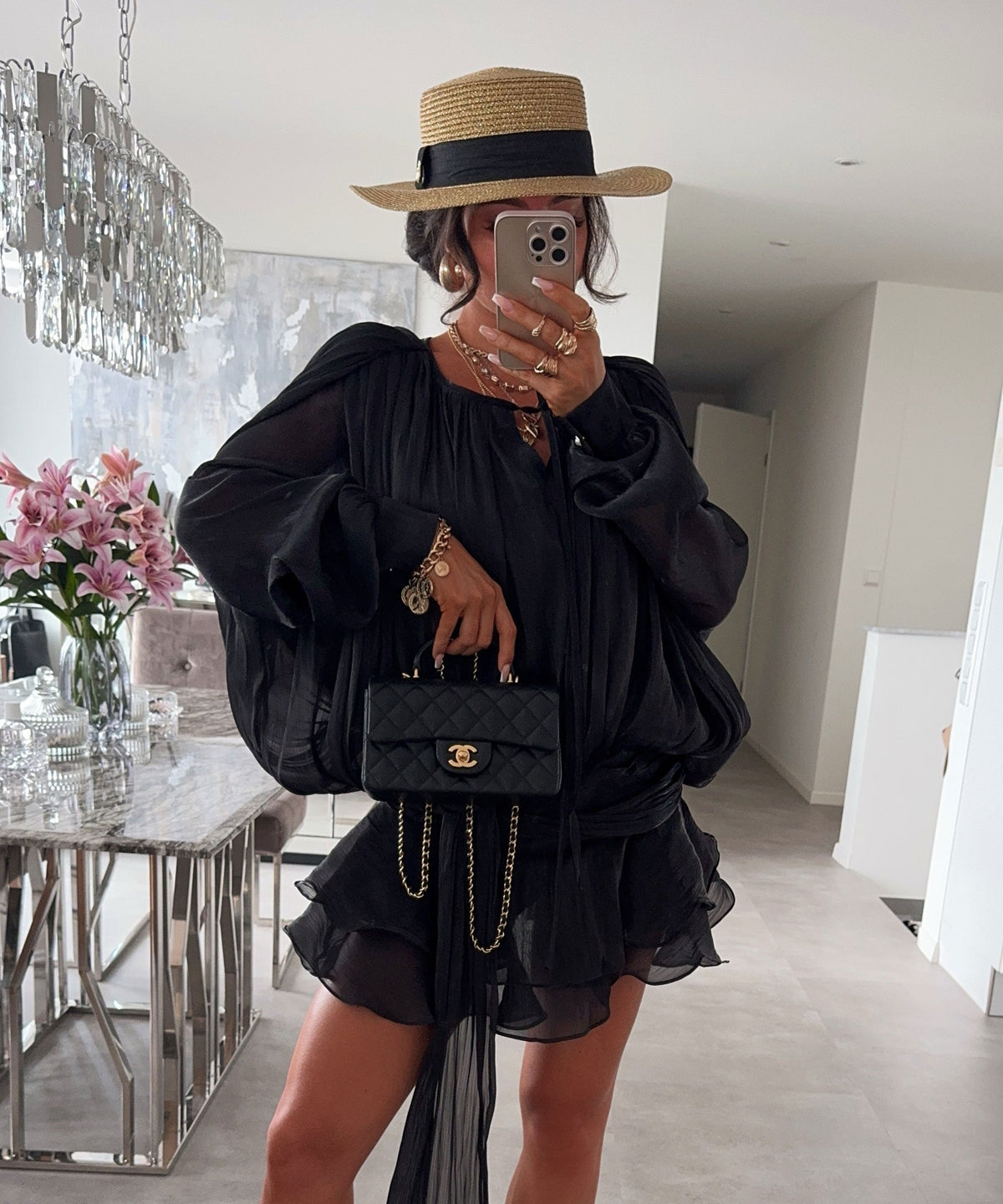 Velvet | Lustrous Black Velvet Mini Dress