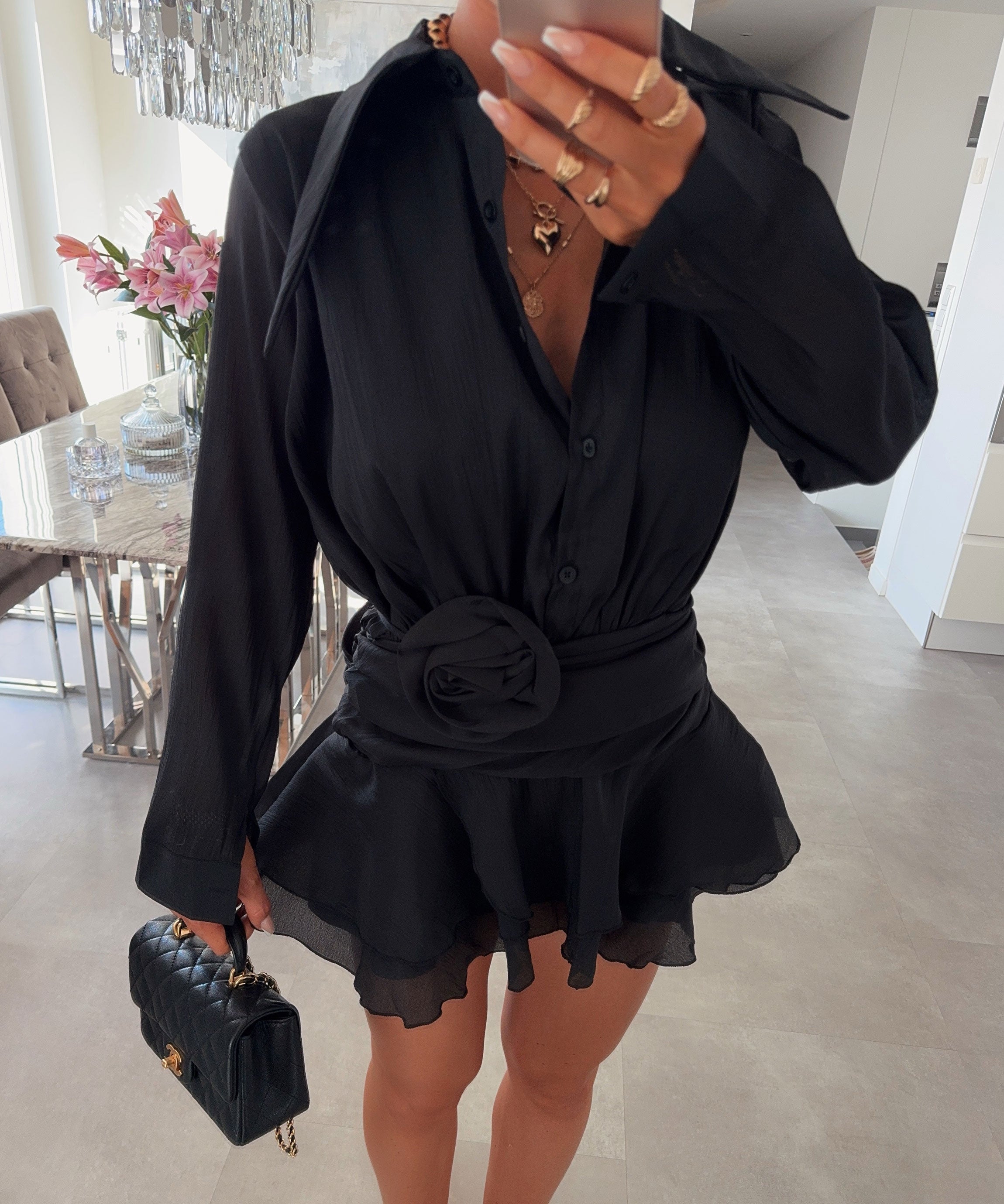 Odette | Classic Black Mini Dress