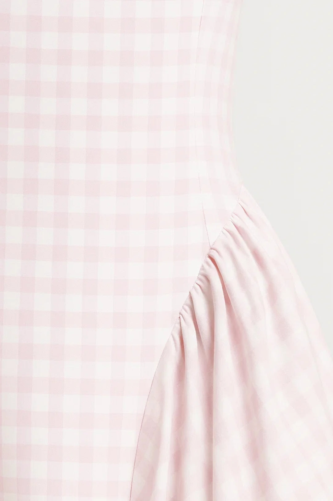 Nicolle | Retro Checkered Square-Neck Midi Dress