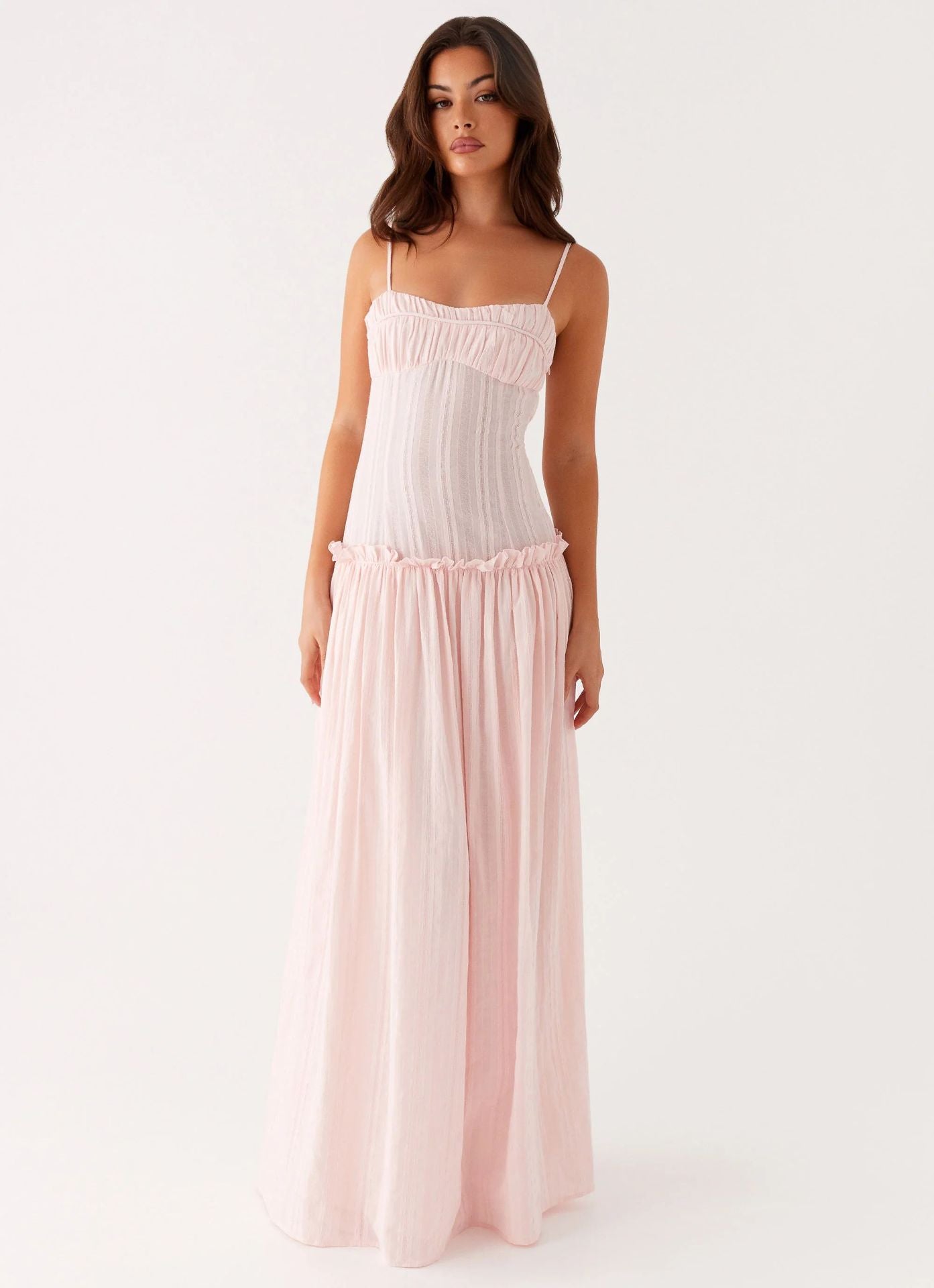 Jamy | Elegant Back Slip Color-Block Maxi Dress
