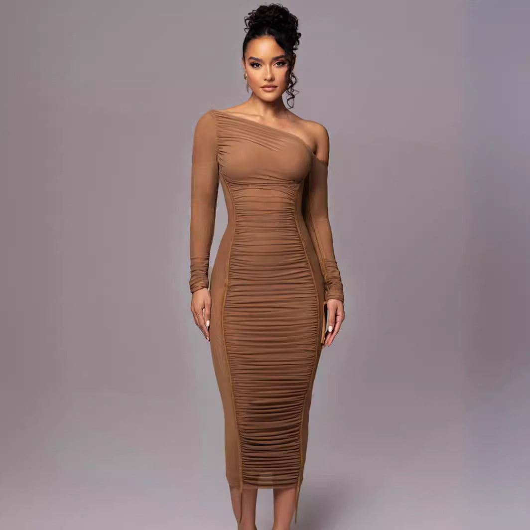 Bente | Classy Bodycon Long Sleeve Midi Dress