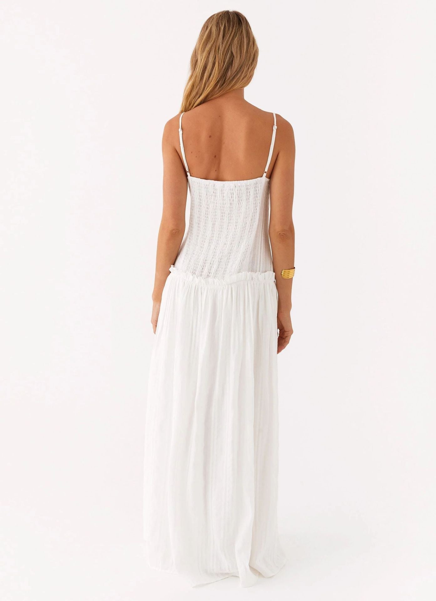 Jamy | Elegant Back Slip Color-Block Maxi Dress
