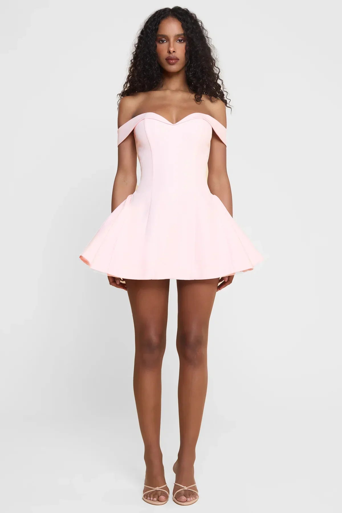 Carmela | Off-Shoulder Babydoll Mini Dress
