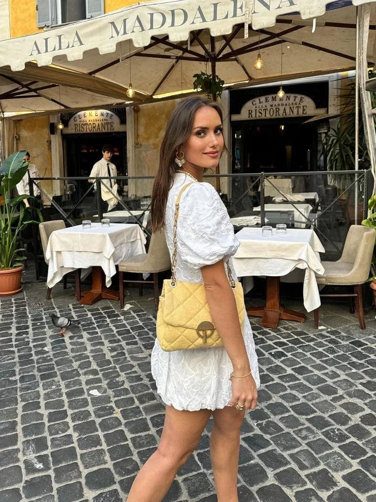 Melanie | Flowy Carefree Golden Hour Romantic Mini Dress