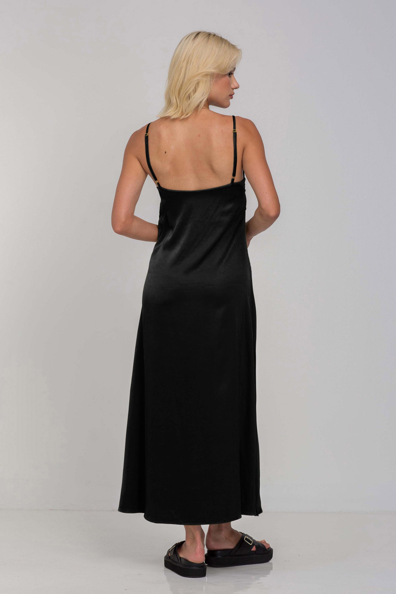 Camy | Black Cami Midi Dress