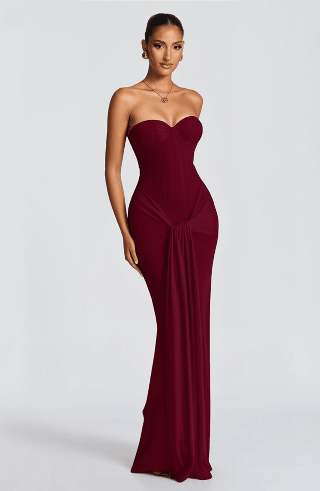 Allegra - Burgundy angle