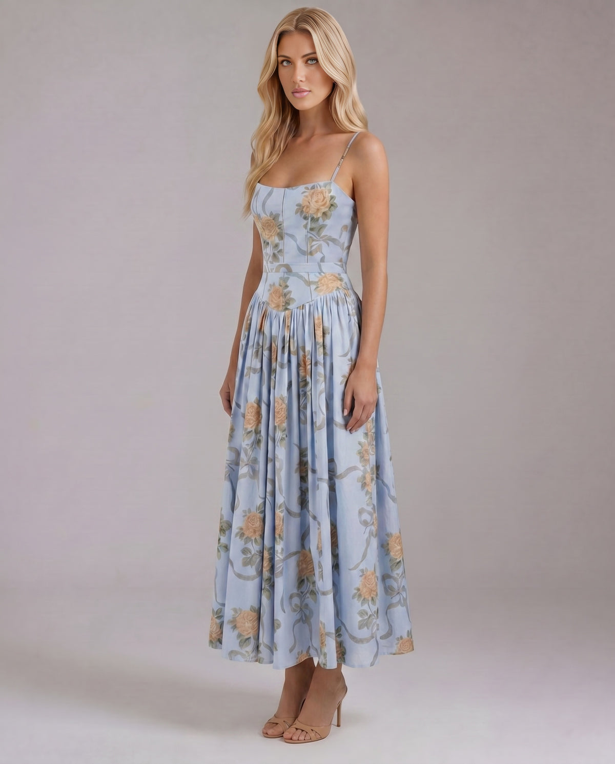 Ophelia | Floral Midi Dress