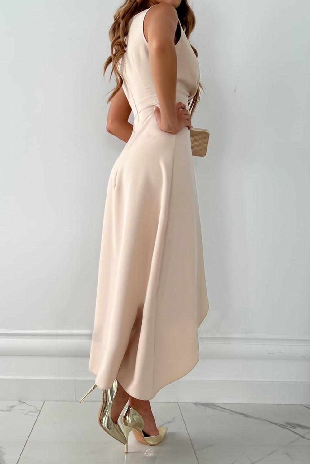 Sophie | Sophisticated V-Neck Wrap Midi Dress