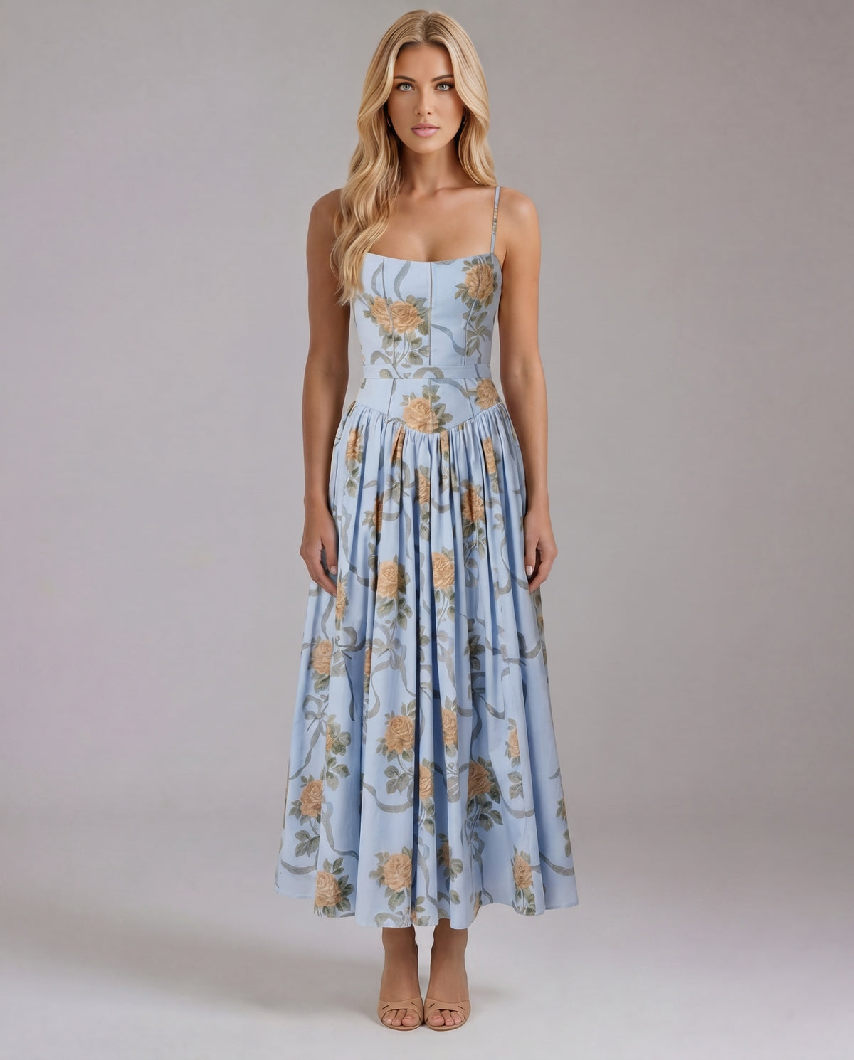 Ophelia | Floral Midi Dress