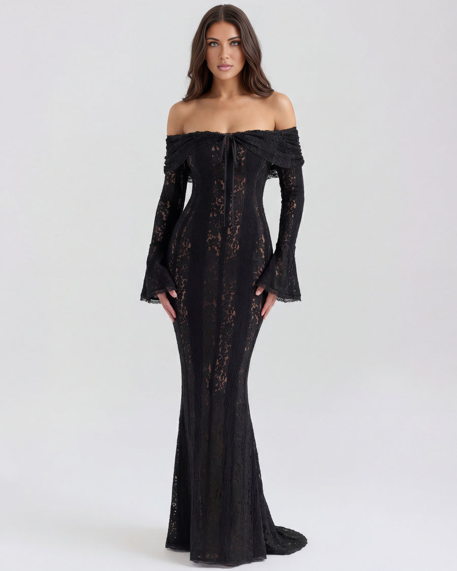 Alessandra | Off-Shoulder Slip Maxi Dress