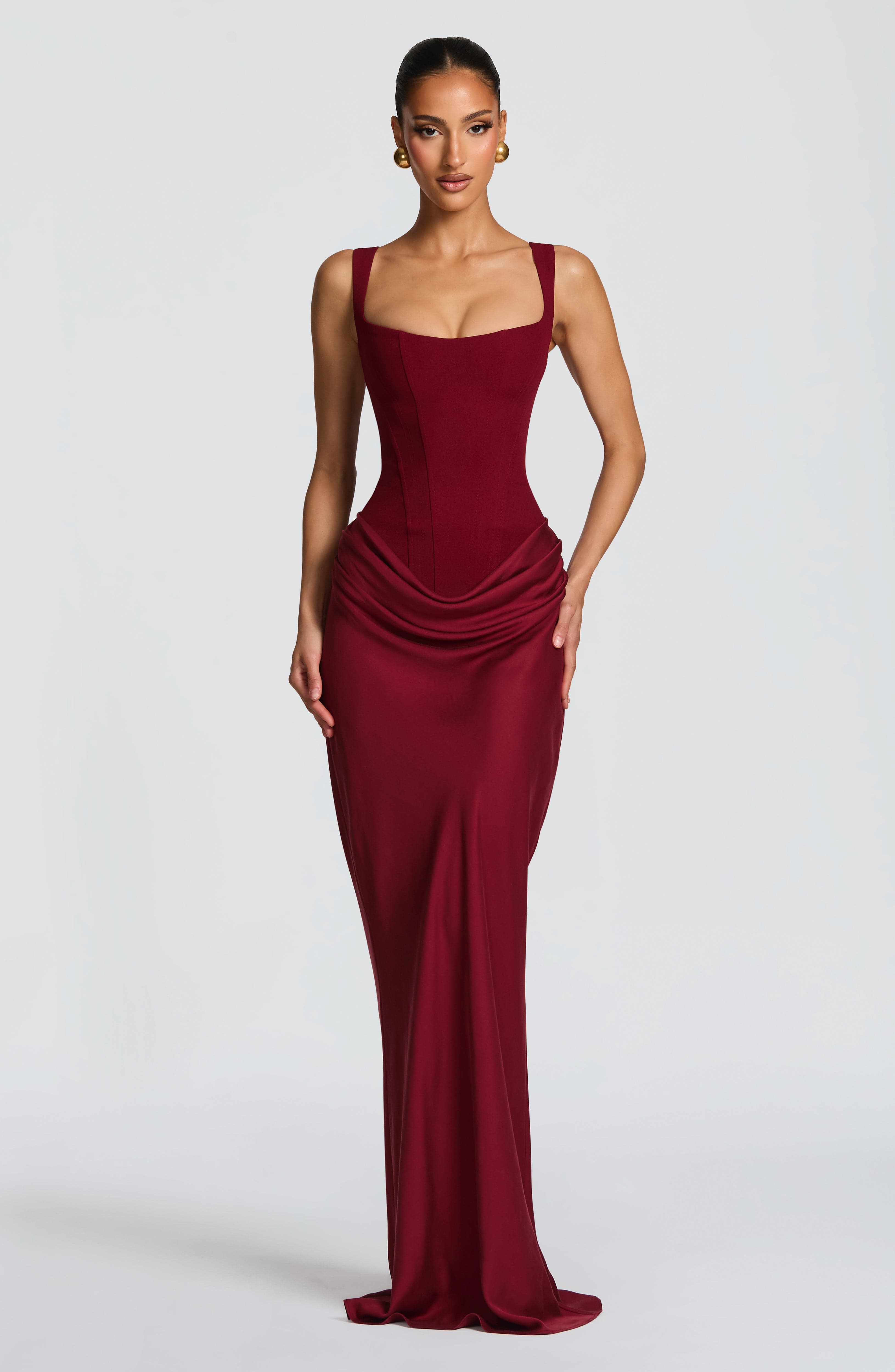 Chantelle Maxi Dress - Burgundy