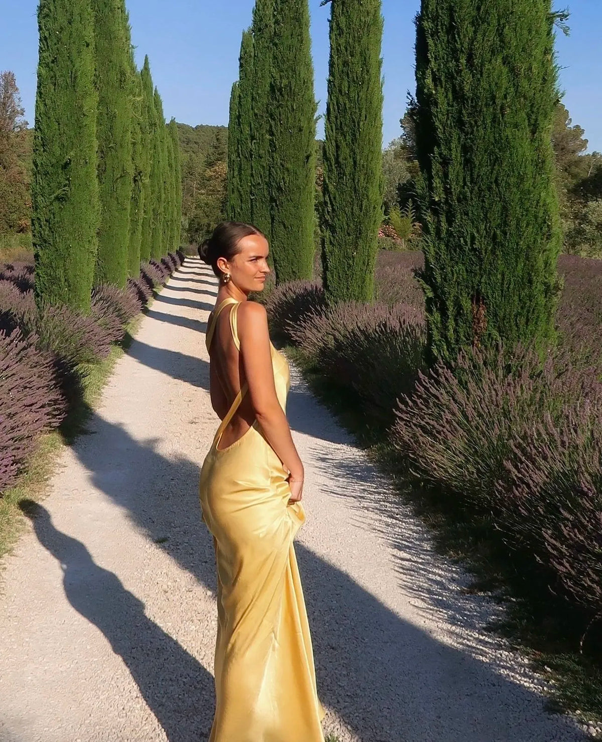 Amara | Sumptuously Soft Open Backless Satin Maxi Dress