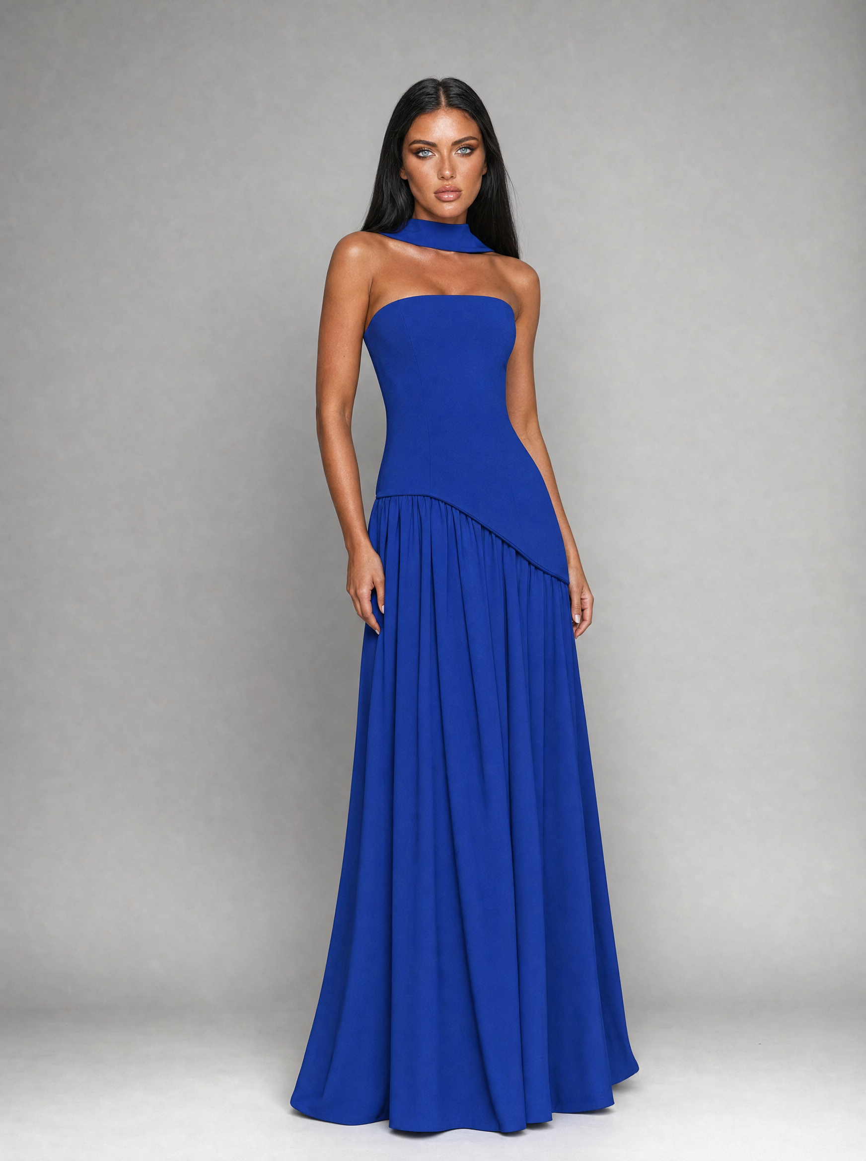 Blue Donna maxi dress - front