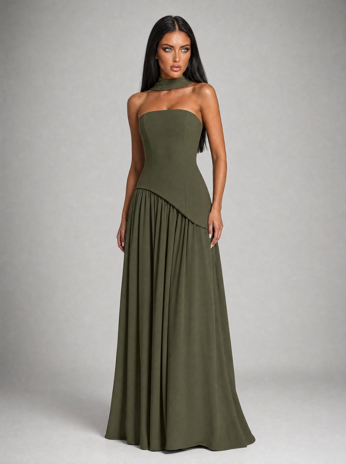 Olive Donna maxi dress - front