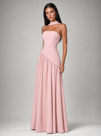Pink Donna maxi dress - front