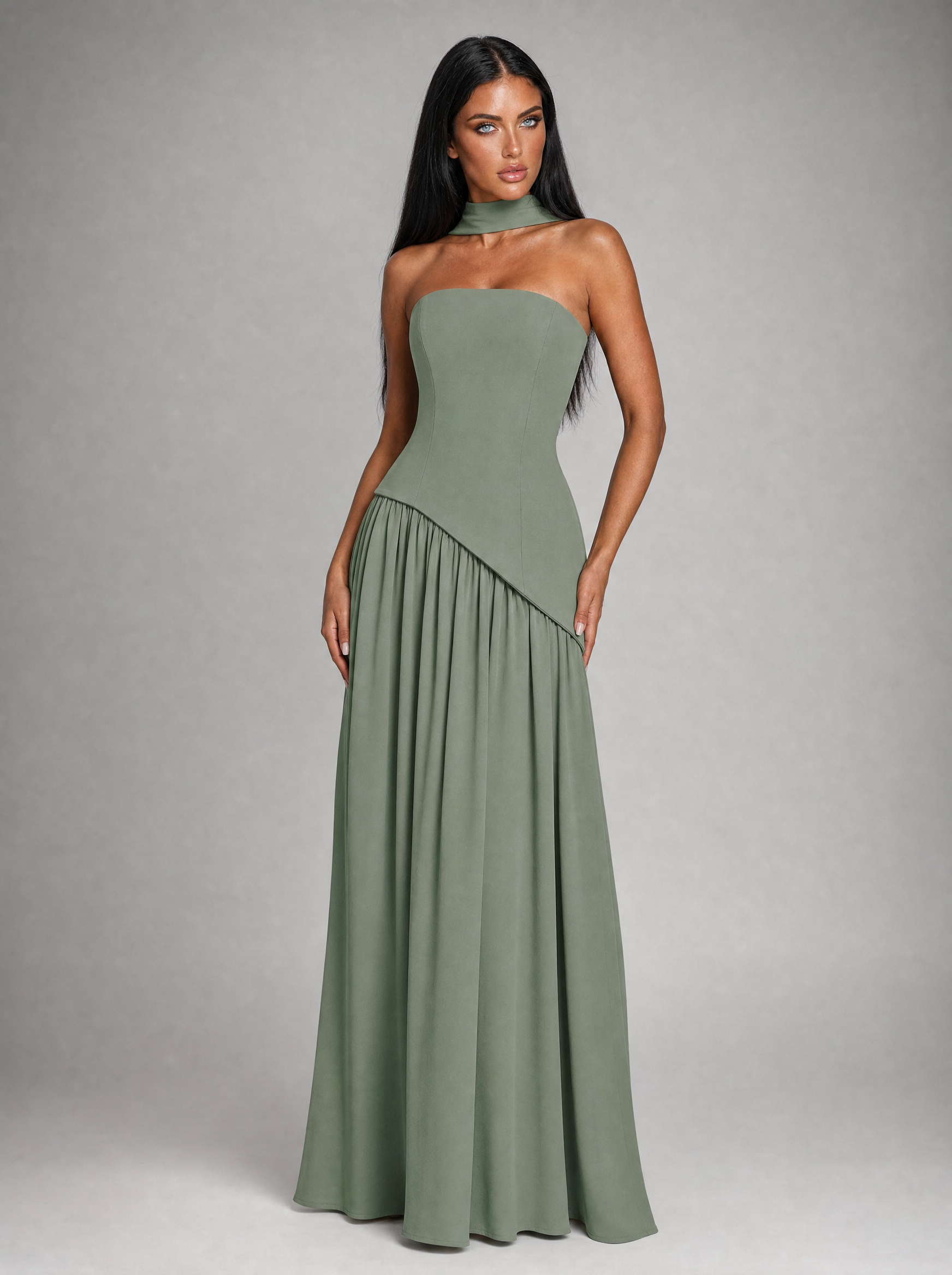 Sage Donna maxi dress - front