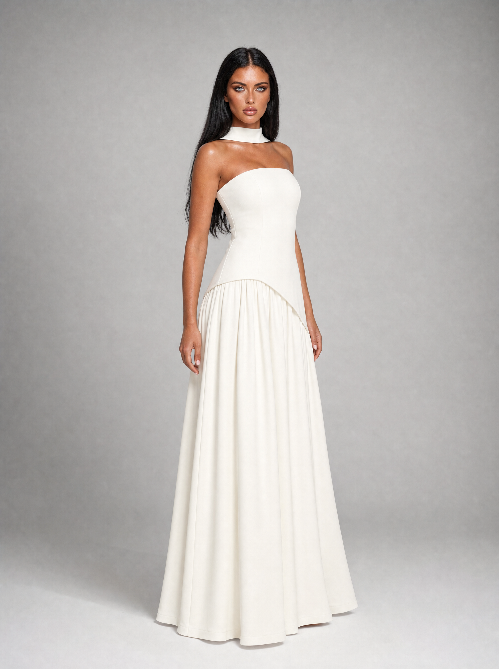 White Donna maxi dress - front