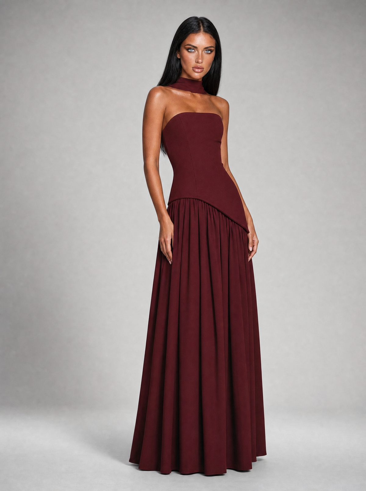 Wine Donna maxi dress - front