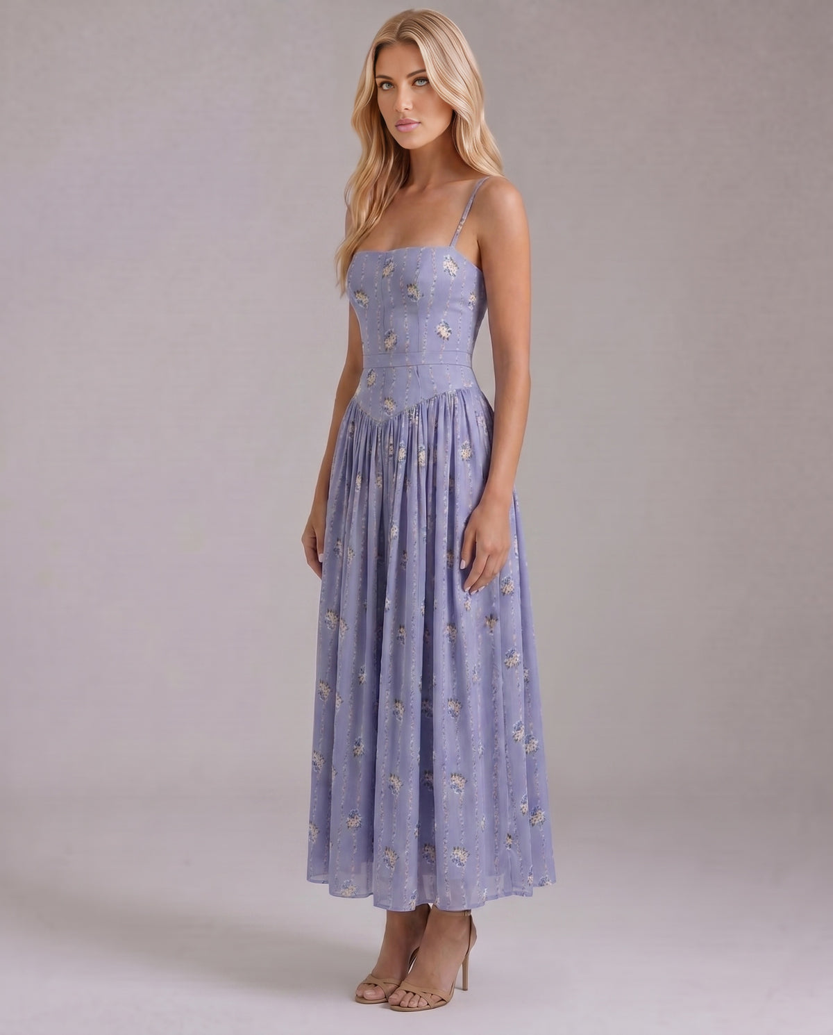 Ophelia | Floral Midi Dress