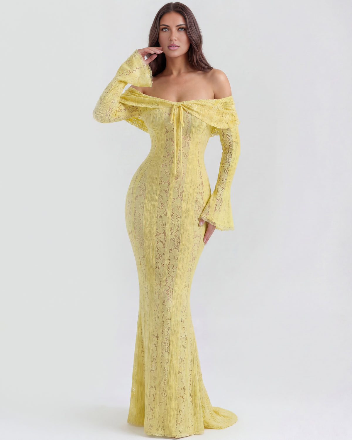 Alessandra | Off-Shoulder Slip Maxi Dress
