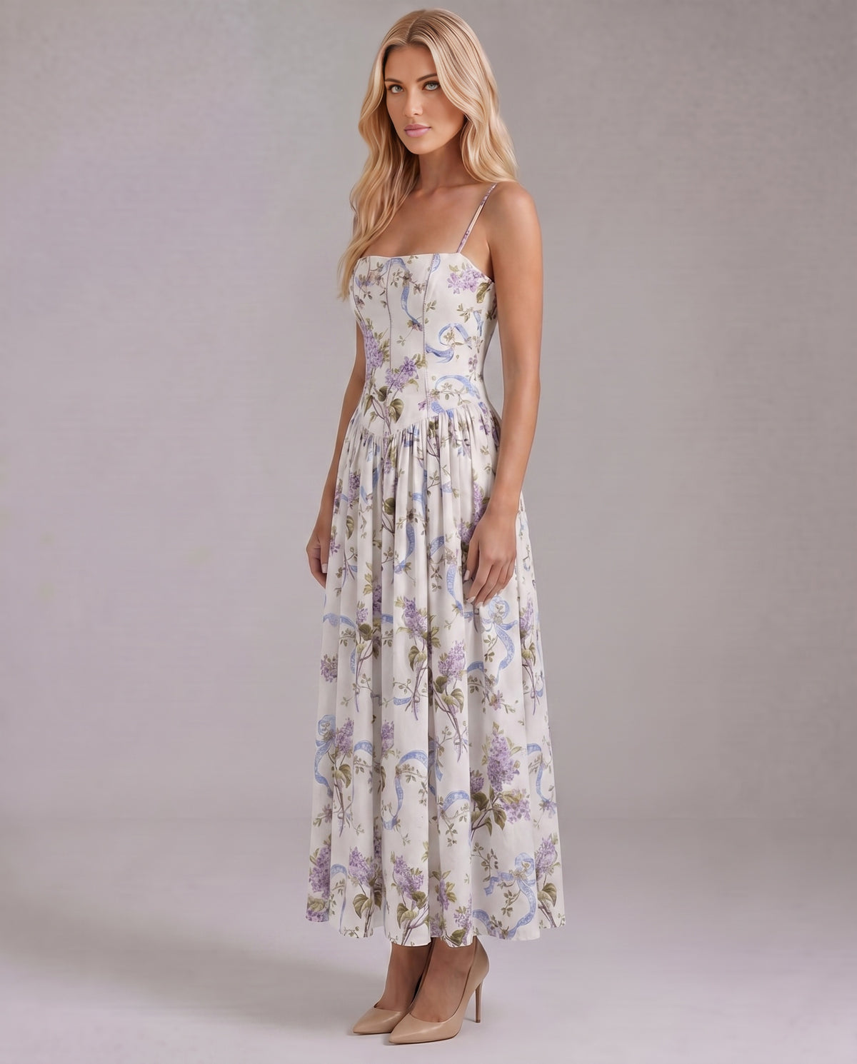 Ophelia | Floral Midi Dress