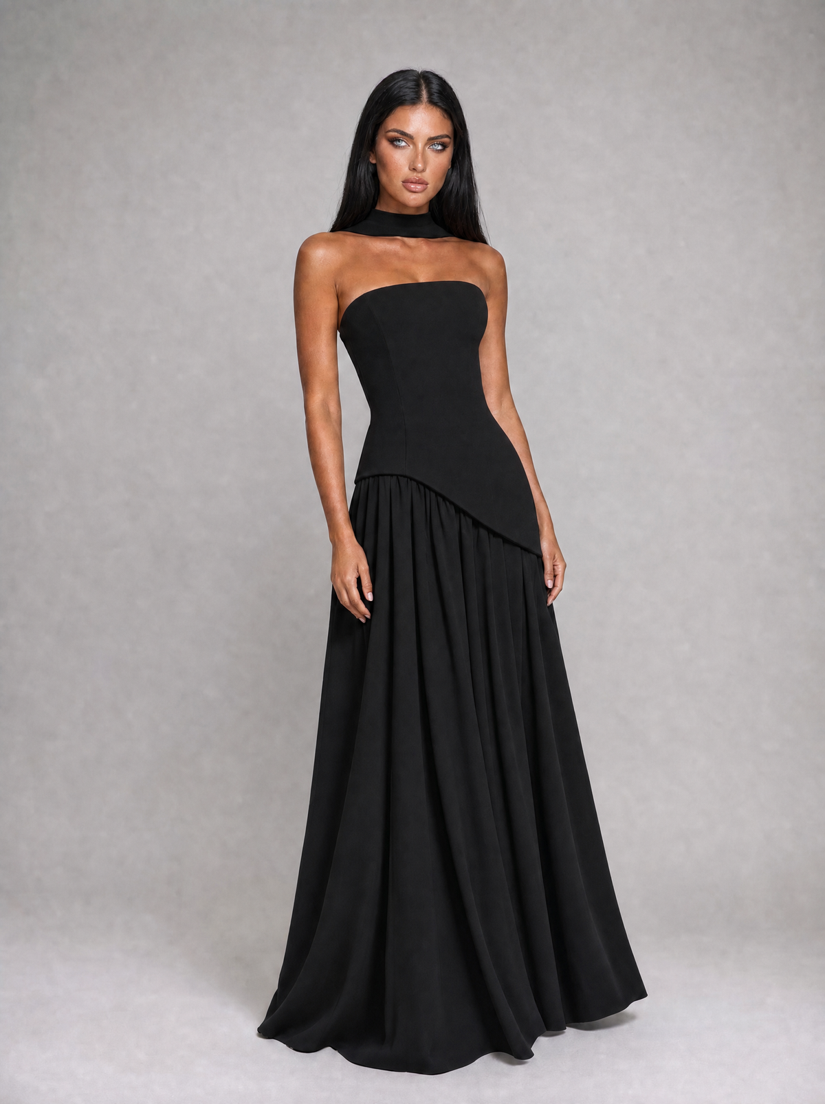 Black Donna maxi dress - full length
