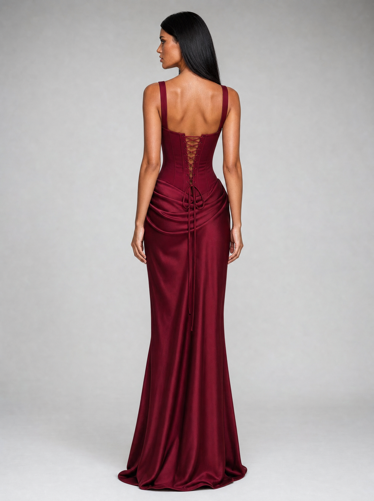 Nina maxi dress - lace-up back detail