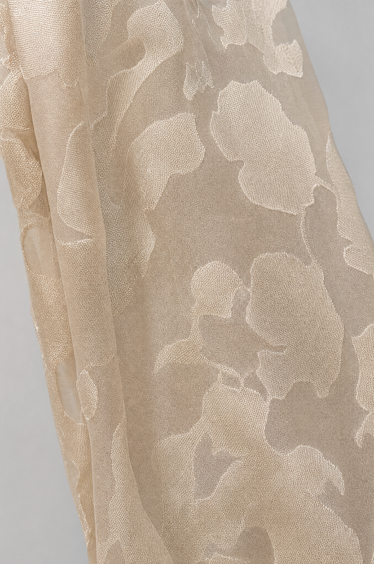 Fabric detail - floral burnout devore lace macro