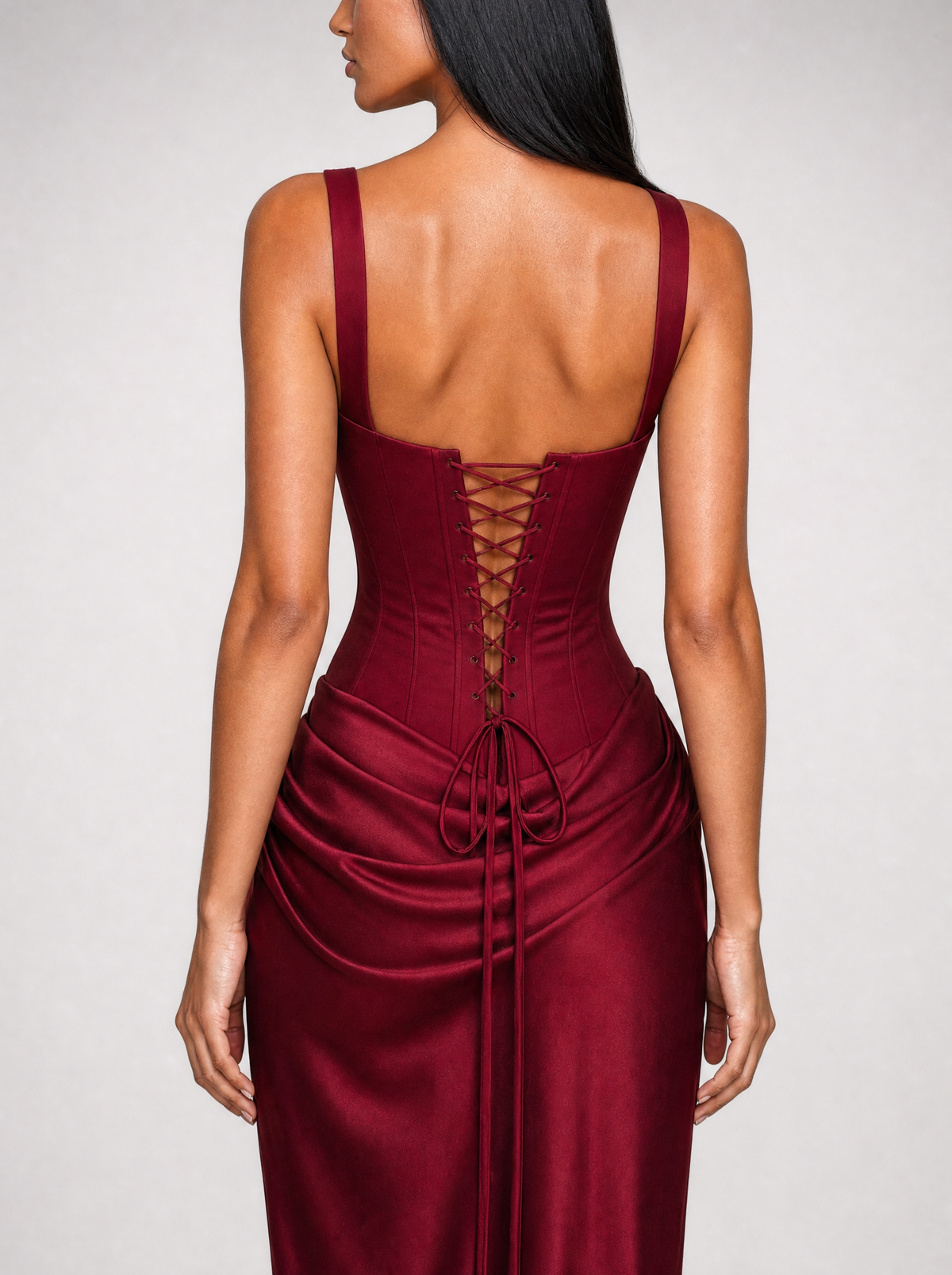Nina maxi dress - lace-up back detail